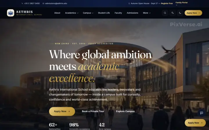 International school website