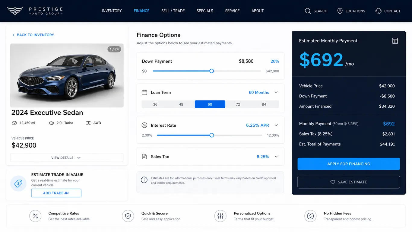 معارض السيارات — Car Finance Calculator