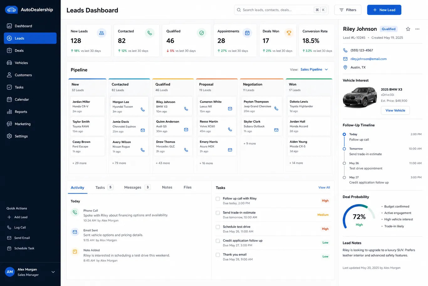 معارض السيارات — Car Lead CRM