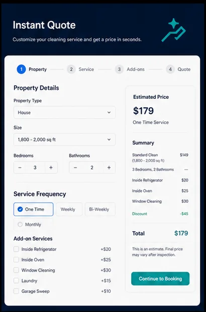 Cleaning Services — Cleaning Instant Quote