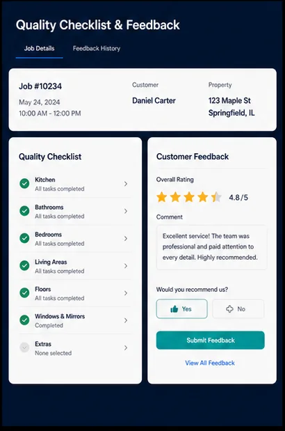 Cleaning Services — Cleaning Quality Feedback
