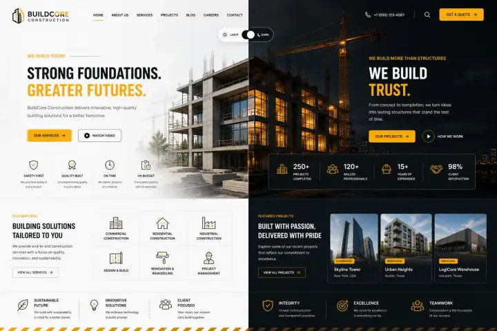 Websites — Construction