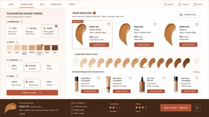 Cosmetics & Beauty — Cosmetic Shade Finder