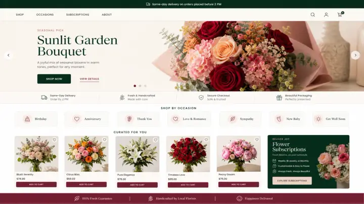 Flowers & Gifts — Flower Storefront