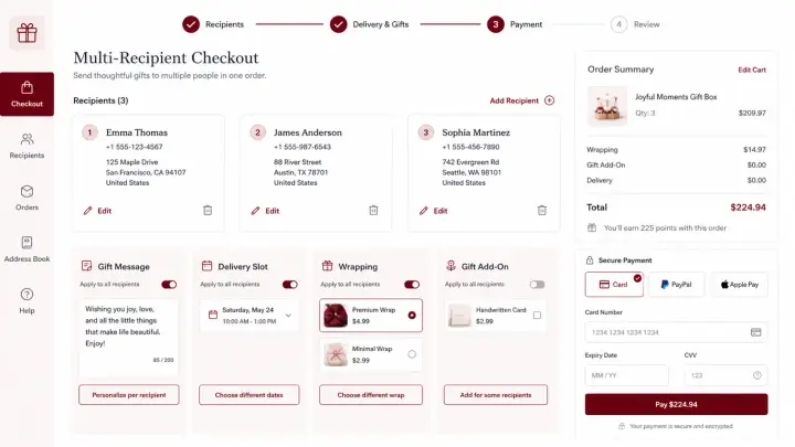 Gift Shops — Gift Checkout