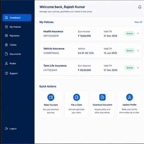 Insurance Brokers — Insurance Client Portal