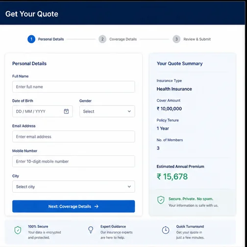 Insurance Brokers — Insurance Quote Enquiry