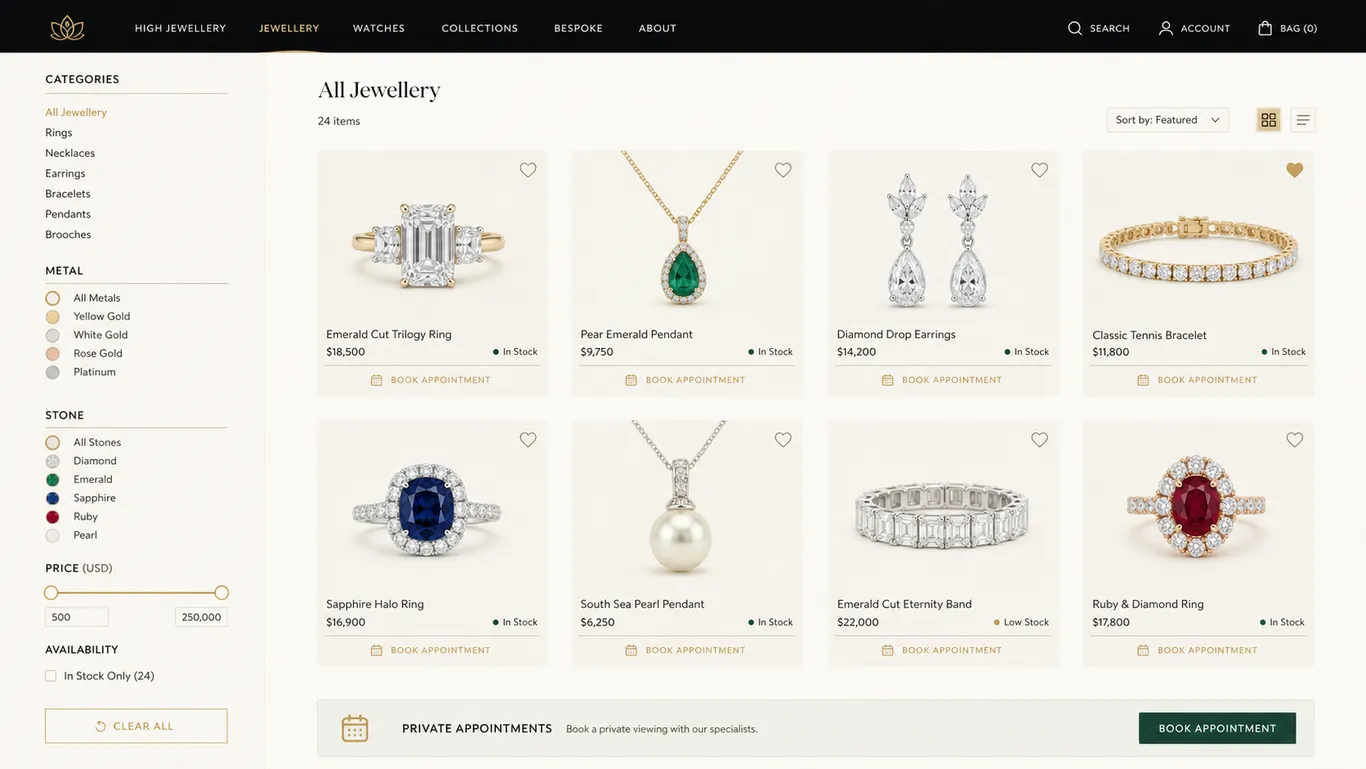 المجوهرات والذهب — Jewel Catalogue
