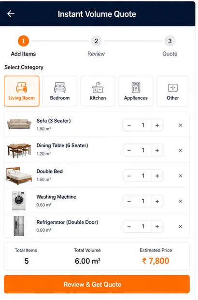 Moving & Relocation — Moving Instant Quote