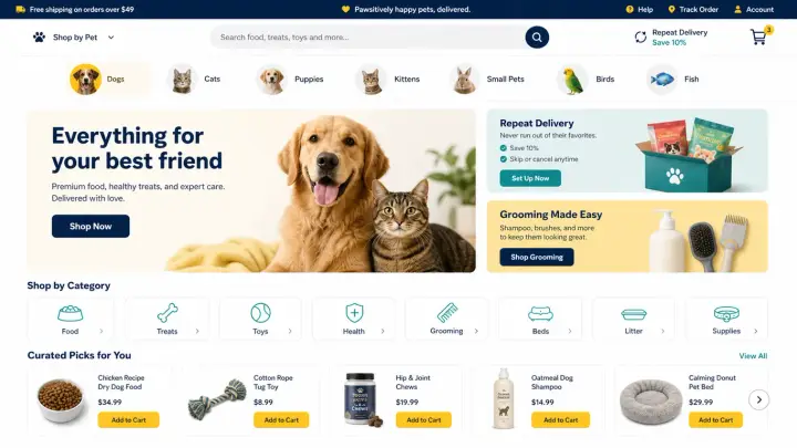 Pet Shops & Clinics — Pet Storefront