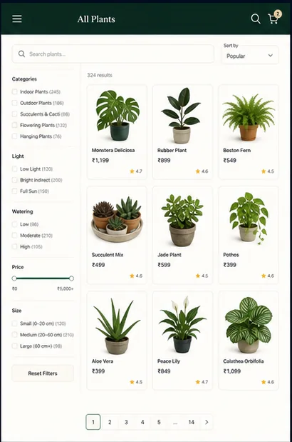 Plant Nurseries — Plants Catalogue