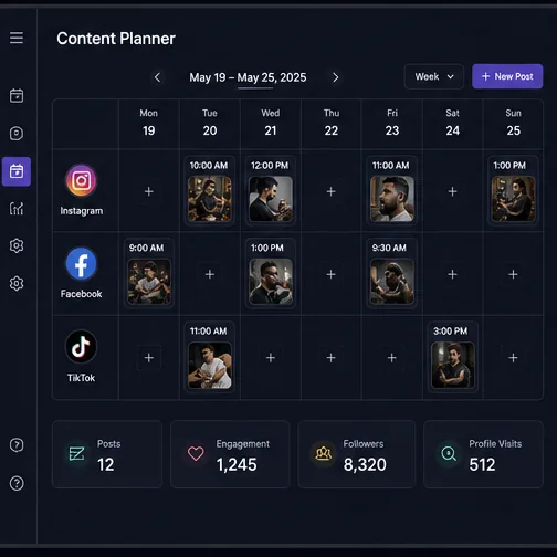 Salons & Barbershops — Salons Content Planner