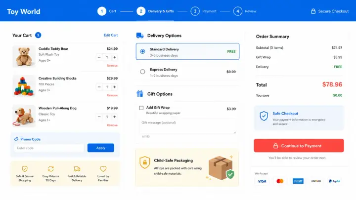 Toys & Kids — Toy Checkout