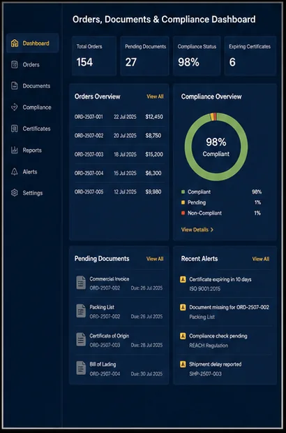 Import & Export — Tradeimport Compliance Dashboard