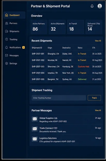 Import & Export — Tradeimport Partner Portal